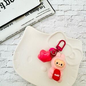 Kawaii Pink Plush Keychain